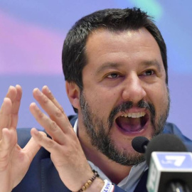 Matteo Salvini en una rueda de prensa. / EFE