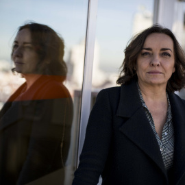 Pepa Bueno, en una terraza de la Cadena Ser en Madrid. REPORTAJE FOTOGRÁFICO:  JAIRO VARGAS