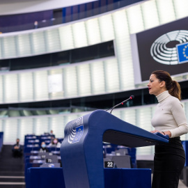 29/06/2022 La eurodiputada de Unidas Podemos, Sira Rego, en el Parlamento Europeo, en Francia, Estrasburgo, a 18 de enero de 2022.