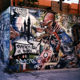 La primera pieza de Zeta, pintada en 1986.