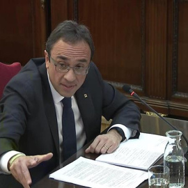 Captura de la señal institucional del Tribunal Supremo con la declaración del exconseller de Territori , Josep Rull. /EFE