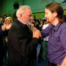 Julio Anguita y Pablo Iglesias