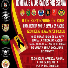 Cartel de la concentración motorista en Brunete