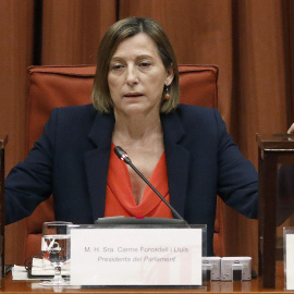 Carme Forcadell, en el Parlament. EFE/Archivo