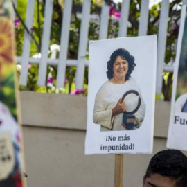 Imagen de archivo de una manifestación ante la embajada hondureña en Nicaragua en 2017. EFE/Jorge Torres