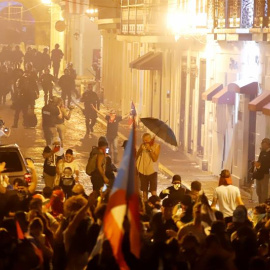 Enfrentamientos con la policía en San Juan / EFE