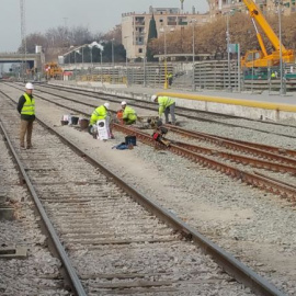 Obras del AVE entre Antequera y Málaga.