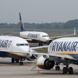 Aviones de Ryanair en el aeropuerto de Weeze (Alemania), en una imagen de archivo. / REUTERS - WOLFGANG RATTAY