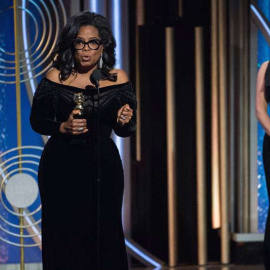 Oprah Winfrey durante su intenso discurso. | EFE