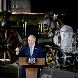 27.07.19 /  Boris Johnson  gesticula durante un discurso en Manchester. - Lorne Campbell, REUTERS