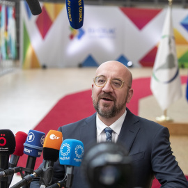 El presidente del Consejo Europeo, Charles Michel, a su llegada a la cumbre UE-CELAC del pasado julio. E.P.