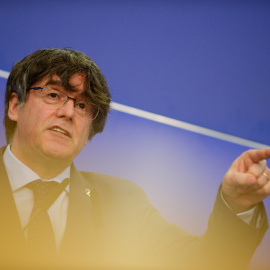 El expresidente catalán Carles Puigdemont este miércoles en Bruselas.