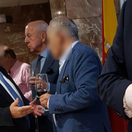 El expolicía Antonio González Pacheco, en una comisaría madrileña, en la celebración de la fiesta del patrón de la Policía.