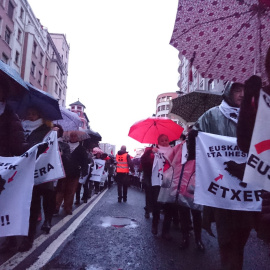 Manifestación por el cese de las medidas de excepción contra unos 300 presos de ETA.- D. A.