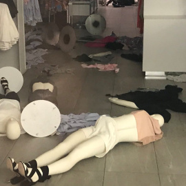 Imagen de una tienda de H&M en Ciudad del Cabo tras una de las protestas. - REUTERS