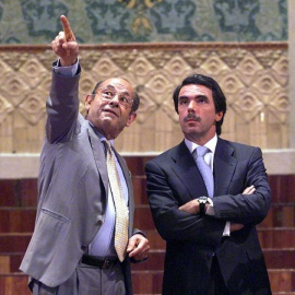 Félix Millet muestra el Palau de la Música a José María Aznar.