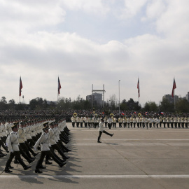 Desfile militar en Santiago, el 19 de septiembre de 2022, en el 212 aniversario de la independencia de Chile.