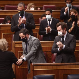 Bancada de los diputados del Vox en el Congreso. Foto de archivo.