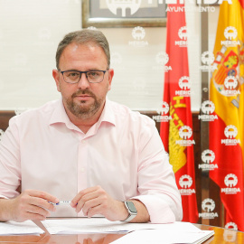 Antonio Rodríguez Osuna, alcalde de Mérida (PSOE), en su despacho