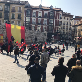 Imagen de la concentración de la Falange en Valladolid.