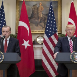 Recep Tayyip Erdogan y Donald Trump en la Casa Blanca. EFE/Archivo