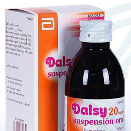 Un envase de Dalsy 20 mg/ml suspensión oral.