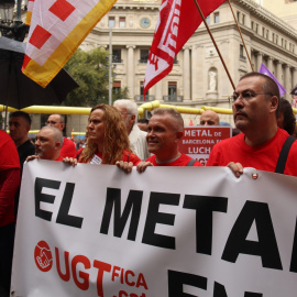 07/10/2022 - Mobilització recent dels treballadors del metall a Barcelona.