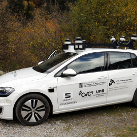 El vehicle autònom sense conductor que s'ha presentat al Pallars Sobirà