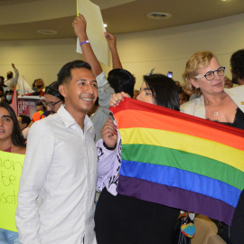 26/10/22  La diputada por el Movimiento de Regeneración Nacional (MORENA) Guillermina Magaly Deandar apoya a representantes de la comunidad LGTBIQ en el Congreso de Tamaulipas, a 26 de octubre de 2022.