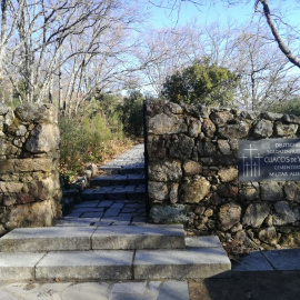 Entrada del cementerio militar alemán en Cuacos de Yuste, Extremadura.