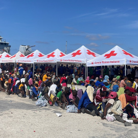 29/09/2023 - Migrantes en el puerto de Lampedusa el 15 de septiembre de 2023.