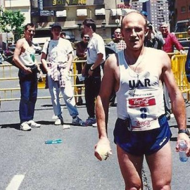 El franctirador de Terrassa, Manuel Murillo, en una prova esportiva.