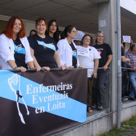 Enfermeiras eventuais en loita. AEP