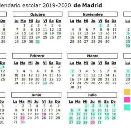 Calendario escolar 2019-2020 en Madrid. Archivo