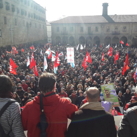 Manifestación SOS Sanidad Pública en Santiago de Compostela. E.P.