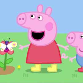 El personaje de dibujos animados Peppa Pig.