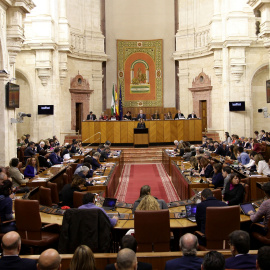 La presidenta de la Junta de Andalucía, Susana Díaz comparece en el Parlamento andaluz.