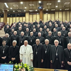 El papa Francisco recibió este martes 28 de noviembre de 2023 a los obispos de la Conferencia Episcopal Española (CEE) para abordar las conclusiones de un informe sobre la situación de los seminarios en el país.