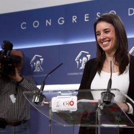 La portavoz de Unidos Podemos en el Congreso, Irene Montero. / EFE