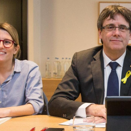 Carles Puigdemont y Elsa Artadi en una imagen de archivo. EFE/Stephanie Lecocq