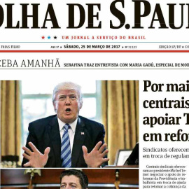 Portada del diario 'Folha de Sao Paulo'.