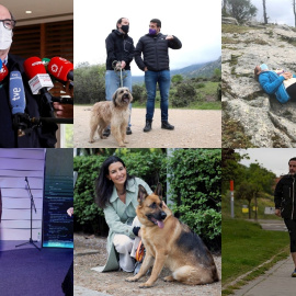 Combo de fotografía de los seis principales candidatos a la presidencia de la Comunidad de Madrid.