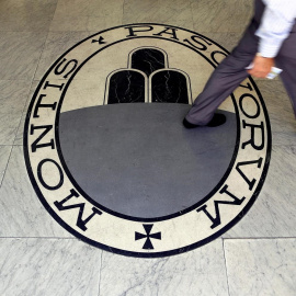 El logo de Monte dei Paschi di Siena, en su sede. E.P.