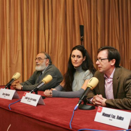 Emilio Ruiz Barrachina (a la derecha), en la presentación de su documental sobre la copla, en 2008