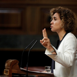 La ministra de Sanidad, Dolors Montserrat, durante su intervención en el Pleno del Congreso en el debate del proyecto de Ley de Presupuestos Generales del Estado de 2018. EFE/Chema Moya