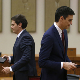 Los líderes de Cs y PSOE, Albert Rivera y Pedro Sánchez, respectivamente, en una imagen de archivo. EFE