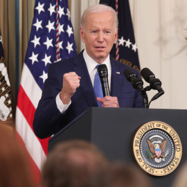 El presidente de Estados Unidos, Joe Biden, ofrece una rueda de prensa en la Casa Blanca este miércoles.