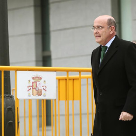 El coronel de la Guardia Civil Diego Pérez de los Cobos tras declarar como testigo ante la jueza de la Audiencia Nacional Carmen Lamela, dentro de las pesquisas que lleva a cabo sobre el papel de los Mossos d'Esquadra en los preparativos de