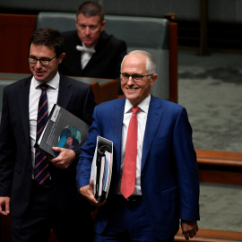 El primer ministro de Australia, Malcolm Turnbull, llega a la Cámara de Representantes. /REUTERS