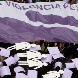 Acto contra la violencia de género./ EFE